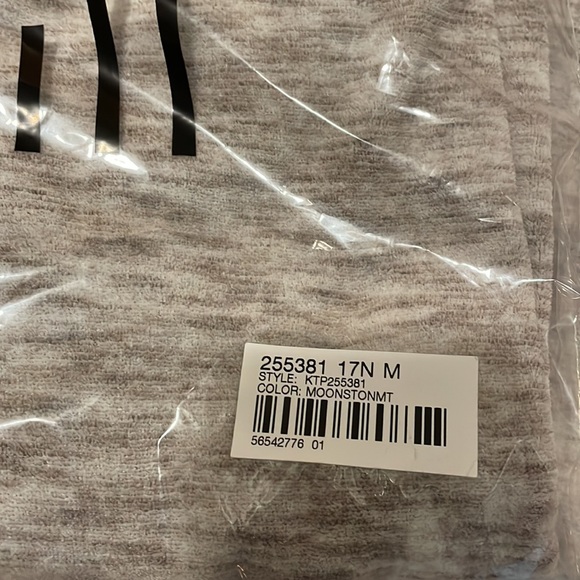 NWT J. Jill Bell-Sleeve Velour Tunic, a-line, creamy white/brown, funnel neck, S - Picture 11 of 11